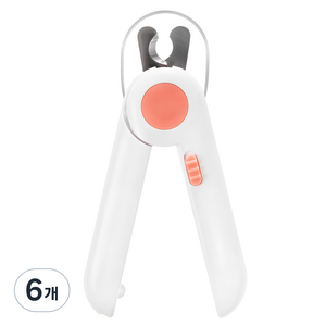 탐사 KC인증 배터리가 포함된 반려동물 LED 발톱깎기 4.3*15cm 핑크, 95g, 6개