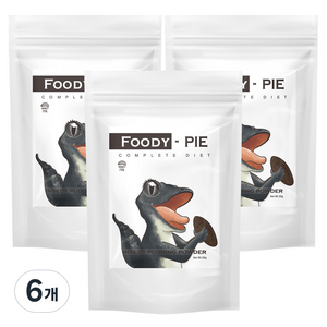 푸디웜 푸디 파이 파충류 양서류 사료, 50g, 6개