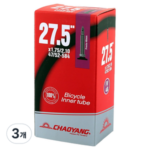 차오양 27.5X1.75/2.10 48mm 프레스타 자전거 튜브, 3개