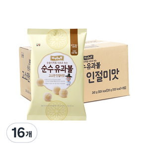 아인슈타인 순수유과볼 과자, 고소한 인절미맛, 16개, 30g