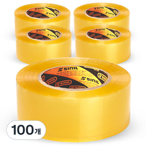 신일테이프 박스 테이프 48mm x 100m, 투명, 100개