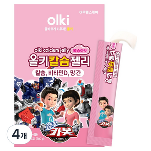 올키 칼슘젤리 복숭아맛 15p, 300g, 4개