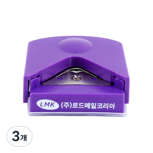 로드메일코리아 문서 코팅지 코너커터기 NO7001, 퍼플, 3개