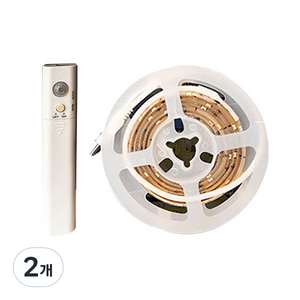 포라이트 LED 스트립 동작센서 무드 라이트 2.4W 1m, 주광색, 2개