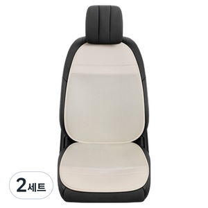 Ez2mk 크리에이티브 사계절 통기성 차량용 시트 앞좌석 방석 + 등받이 세트 MS-650, 베이지, 2세트