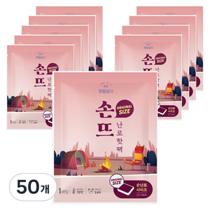 정말싫다 추위 손뜨 난로 핫팩 100g, 50개
