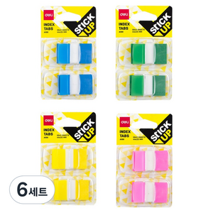 델리 4색 인덱스 탭 패드 4종 세트, 6세트
