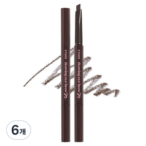 에뛰드 드로잉아이브로우 프로 0.25g, 1호다크브라운, 6개
