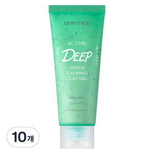 듀이트리 AC 컨트롤 딥 그린 카밍 클레이젤 모공팩 100ml, 1개입, 10개