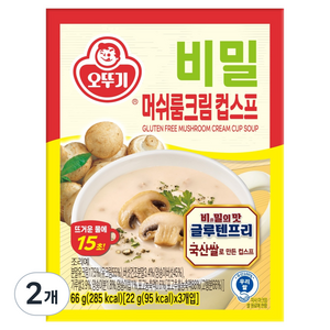 오뚜기 비밀 머쉬룸 크림 컵스프 3p, 66g, 2개