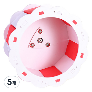 요런개 소동물 컬러풀 해바라기 쳇바퀴 19cm, 레드, 5개