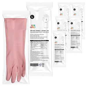 코멧 키친 고무장갑, 인디핑크, 대(L), 30세트