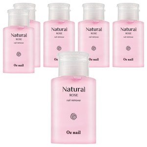 오즈네일 내추럴 로즈 네일 리무버, 6개, 200ml