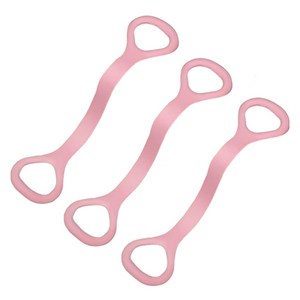 마켓감성 홈트 스트레칭 탄성벨트, 핑크, 3개