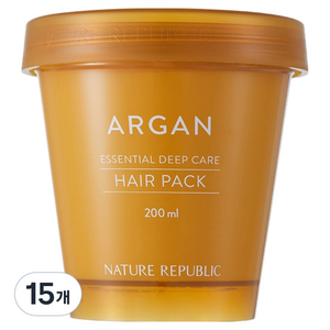네이처리퍼블릭 아르간 에센셜 딥 케어 헤어팩, 200ml, 15개
