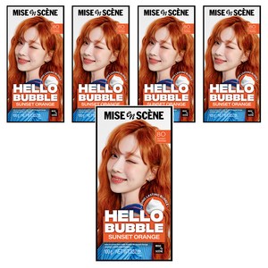 미쟝센 헬로 버블 염색제, 8O선셋오렌지, 5개
