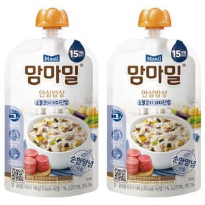 맘마밀 안심밥상 레토르트 이유식, 소불고기 가지진밥, 140g, 2개