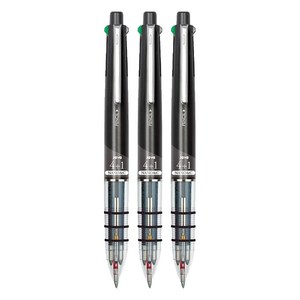 자바펜 나노C 4+1 멀티펜 0.4mm, 블랙, 3개