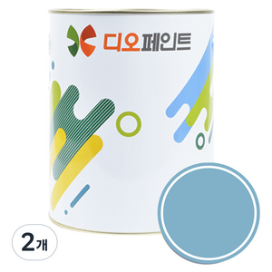 디오페인트 광택스 가구 방문 몰딩 수성 페인트 반광, 2개, 1L, 비비드 28 미스틱아쿠아