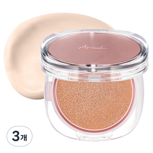아리얼 잉크 피더 커버 래스팅 쿠션 파운데이션 SPF50+ PA++++ 15g, 02누디내츄럴21호, 3개