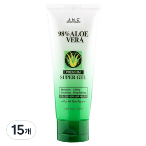 JNC 알로에베라 프리미엄 슈퍼젤, 120ml, 15개