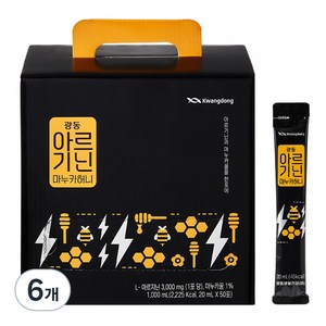 광동 아르기닌 마누카허니스틱 50포, 1L, 6개