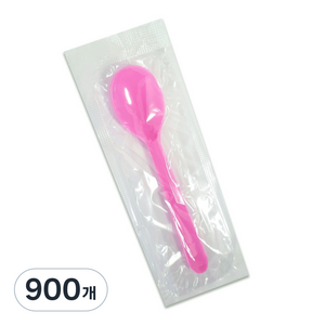 생활을그리다 스푼 아이스크림용 12cm 개별포장 핑크, 1개입, 900개