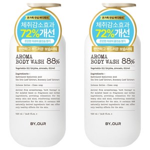 바이아우어 약산성 퍼퓸 아로마 바디워시 클린솝, 1.02L, 2개