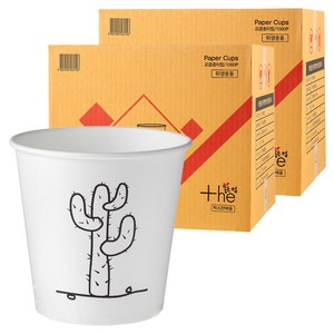 더좋은컵 선인장 종이컵 184ml, 1000개입, 2개