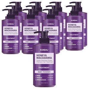 쿤달 허니 앤 마카다미아 헤어트리트먼트 베이비파우더향, 500ml, 12개