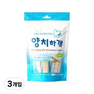 양치하개 강아지 덴탈껌 14p, 스케일링, 210g, 3개