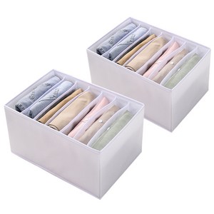디오셀 pvc 탄탄 칸칸이 통풍 옷장 정리함, 화이트, 2개