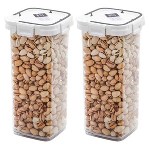 수납이야기 스카이락 정 오픈캡 4호 밀폐용기, 2개, 1.8L