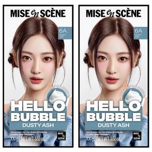 미쟝센 헬로 버블 염색제, 6A더스티애쉬, 2개