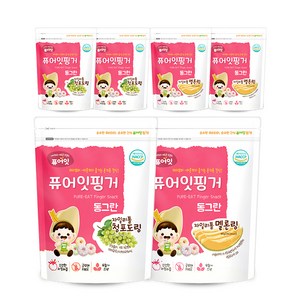 퓨어잇 핑거 동그란 자일리톨 청포도링 3p + 멜론링 3p, 1세트, 40g, 청포도, 멜론