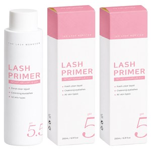 래쉬몬스터 약산성 프라이머 5.5 속눈썹 대용량 클렌져 200ml, 2개