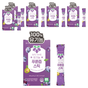 엔자임엔 NFC 100% 유기농 푸룬즙 스틱 14포, 280g, 6개