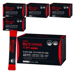 리얼메디 혈당컷 다이어트 더 블랙 아메리카노맛 30p, 5개, 60g