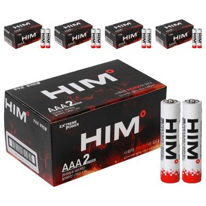 힘 알카라인 AAA건전지 벌크, 40개입, 5개