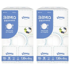 크리넥스 홈냅킨, 퓨어화이트, 12개, 130개입
