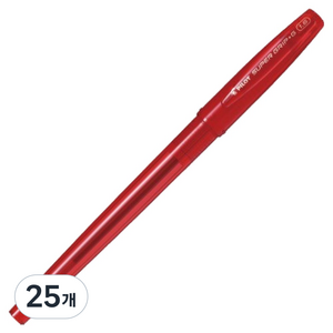 파이롯트 슈퍼그립 G 캡식 볼펜 1.6mm, 레드, 25개