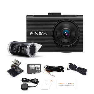 파인뷰 X6 NEW 5GHz 와이파이 전후방 FHD 2채널 차량용 블랙박스, 128GB, 7종+출장설치쿠폰