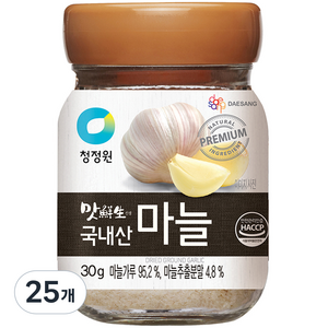 맛선생 국내산 마늘 향신료, 30g, 25개
