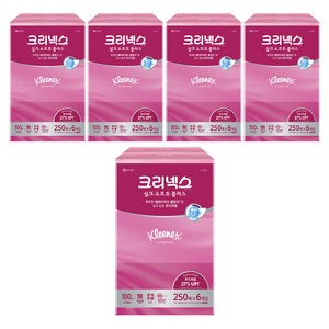 크리넥스 실크 소프트 플러스 천연펄프 미용티슈 2겹, 250매, 30개