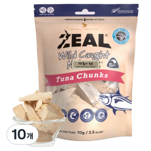 질 반려동물 뉴질랜드 수제 간식, 참치, 70g, 10개