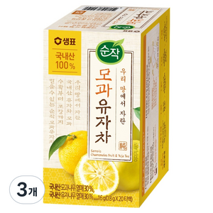 순작 모과유자차 티백, 800mg, 20개입, 3개