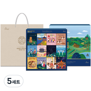 아름드레 한국의 전통차 선물세트 + 쇼핑백, 12종, 5세트