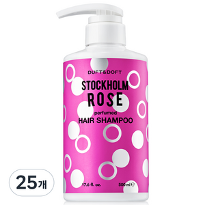 더프트앤도프트 퍼퓸드 샴푸 스톡홀름로즈, 500ml, 25개