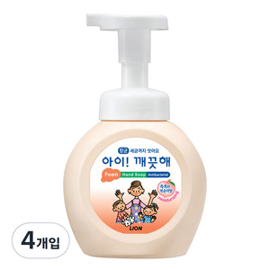 아이깨끗해 항균 폼 핸드솝 복숭아향, 250ml, 4개