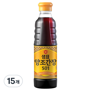 샘표 양조간장 501, 500ml, 15개